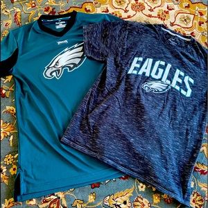 Lot/bundle of 2 Philadelphia Eagles Fanatics tees. Mens size medium.